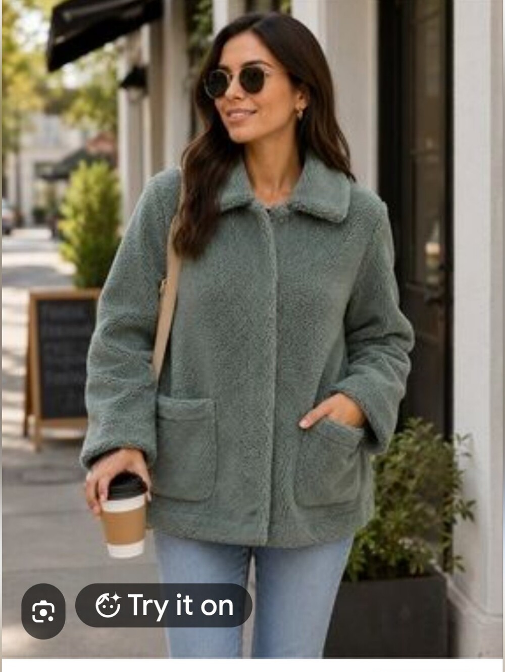 NWT Rebecca Minkoff  HarleyTeddy Jacket  In Green  Size Large